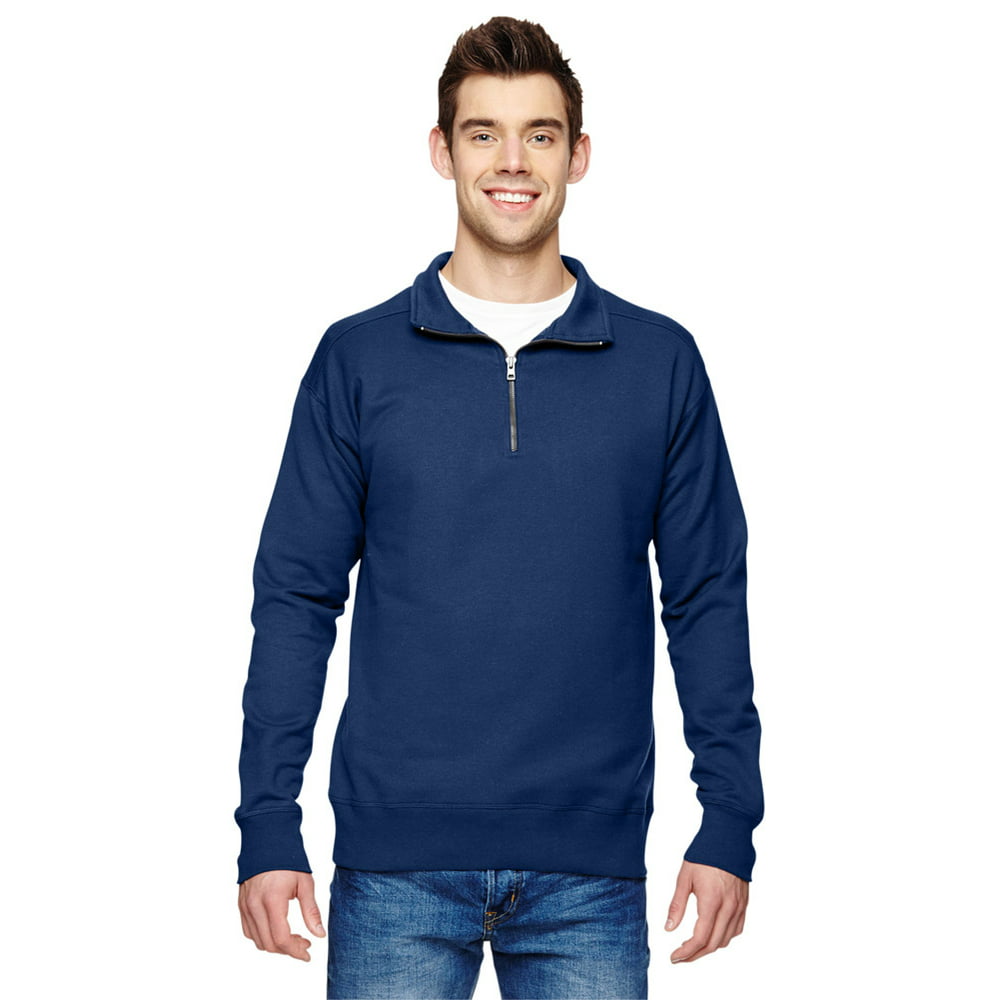 Hanes - Hanes N290 Quarter-Zip Men's Sweatshirt - Navy - Medium ...