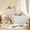 White, variant on Howcool Full Size Upholstered Bouclé Daybed with Mesh Storage Drawer,Montessori Floor Bed for Kids Room,Guest Space,White