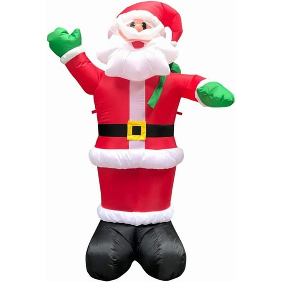 4FT Christmas Inflatable Decoration Outdoor LED Lights Blow Up Santa Claus and Snowman Christmas Decorations for Indoor Outdoor Yard Lawn Decoration Party Display Xmas Decor A A