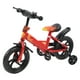 thumbnail image 5 of Bicicleta para niños de 12 pulgadas con ruedas de espuma y marco de acero con alto contenido de carbono, bicicleta deportiva para niños con ruedas de entrenamiento para niños pequeños, color rojo, 5 of 15