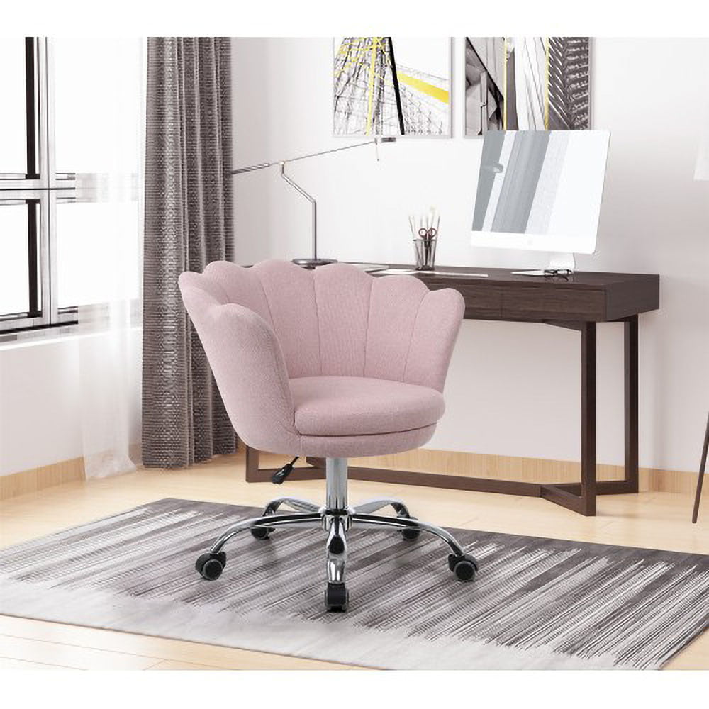 Modern Velvet Accent Upholstered Chair, MidBack Computer