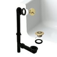 thumbnail image 3 of Westbrass 592144-01 14" Black Polypropylene Bathtub Drain Assembly with Trip Lever and Beehive Drain Cover, Polished Brass, 3 of 13