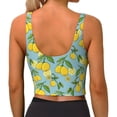 thumbnail image 4 of Uemuo Lemon (3) Pattern Women's Sports Bra - High Impact Support, Breathable, and Comfortable Athletic Bra for Running, Yoga, and Workouts, 4 of 9