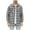 White, variant on LODIENY Flanned Plaid Shirts for Men Casual Button Down Long Sleeve Drawstring Hoodie Tops Lightweight Regular Fit Cotton T-Shirts with Pockets Green L