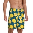 thumbnail image 2 of Wukai Lemon Men’s Short Pajama Pants With Pockets Soft Sleep Pj Shorts for Men-Large, 2 of 6