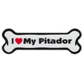 thumbnail image 1 of Dog Bone Shaped Car Magnets: I Love My Pitador (Labrador Retriever Pit Bull), 1 of 1