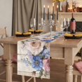 thumbnail image 2 of Pink Purple Roses 90 Inch Table Runner, Vintage Spring Botanical Wooden Farmhouse Dresser Scarf Cotton & Linen Tablerunner for Dining/Kitchen Island/Holiday Party Décor 13" x 90", 2 of 9