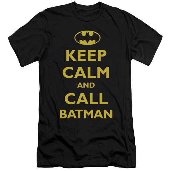 Batman Men's Call Batman Slim Fit T-shirt Medium Black