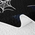 thumbnail image 5 of Homewish Halloween Ghost Bat Twin Quilt Set, Spider Web Pumpkin Twin Coverlet Set, Black Orange, 2 Pieces 1 Bedspread and 1 Pillowcase, 5 of 7