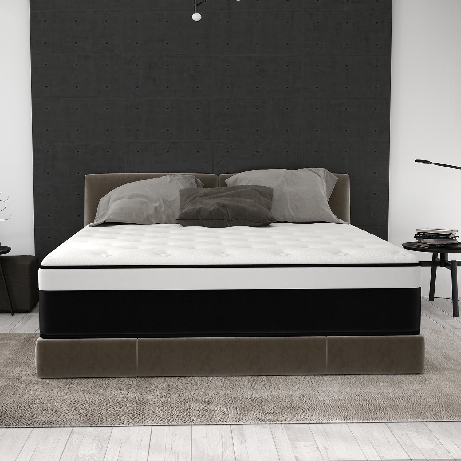 lemontalking 12 inch Hybrid Mattress in a Box, Innerspring and Gel Memory Foam,Twin