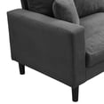 thumbnail image 5 of 74" Modern Upholstered Sofa Couch,Comfy 3 Seater Sofa with 2 Pillows for Living Room Bedroom Apartment,Dark Gray, 5 of 7