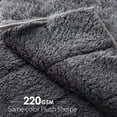 thumbnail image 2 of Faux Fur Weighted Blanket Queen Size 15 lbs, Luxury Elegant Long Fur Weighted Blanket Throw for Bed Sofa, Super Soft Warm Sherpa Reverse Heavy Blanket - 60"×80", Modern Grey, 2 of 6