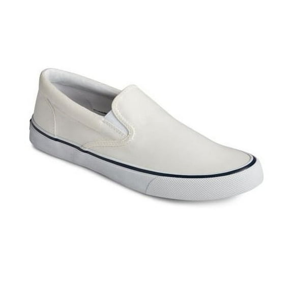 Sperry Men's Striper II Slip On Sneaker Salt Washed White - STS22404 SW WHITE