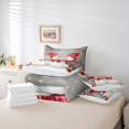 thumbnail image 6 of jejeloiu Cute Snowman 7-Piece Twin Bedding Sets,Pink Christmas Gifts Bedding Comforter Set,Red White Sheet Sets For Girl Kids,Microfiber Bedroom Decor Reversible, 6 of 8