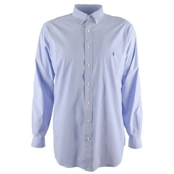 Men's Big and Tall Performance Long Sleeve Shirt-BLU-4LT