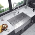 thumbnail image 3 of Rainlex 33"x20"x9", Farmhouse Apron Single Bowl Stainless Steel Kitchen Sink, Include 3 Accessories, 3 of 4