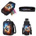 thumbnail image 3 of ZUXONGSY Soccer Lightning Flame Print School Backpack Set of 4 for Kids Boys Girls Primary Student Book Bag with Lunch Box Pencil Case and Water Bottle Holder Teens Schoolbags Back Packs Satchel, 3 of 6