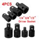 thumbnail image 4 of Socket 4 PCS ImpactO Adaptador de conversiones de enchufe de Controlador de 1/4 Pulgadas 3/8 Conversiones de Pulgadas del Controlador de ImpactO del Controlador de Acero para, 4 of 6
