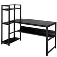 thumbnail image 4 of Patiojoy Bureau d'Ordinateur Multifonction avec Étagères de Rangement Table d'Écriture Stable pour Bureau à Domicile Noir, 4 of 6
