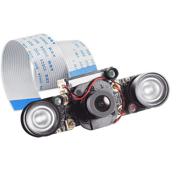 Raspberry Pi 4B Camera Module 5MP Night Vision Webcam Lens with LED Light for Raspberry Pi 3 B+ Pi 2 A B B+