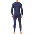thumbnail image 2 of Men’s Ultra-Soft Tagless Fleece Lined Thermal Top & Bottom Underwear Set, Navy Blue, Medium, 2 of 3