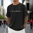 thumbnail image 2 of Casual Short Sleeve T Shirt With Minimalist Letter Print Comfortable Blend Tee for Everyday Wear 6xl T Shirts for Men Big and Tall T Shirts of T Shirts, 2 of 4