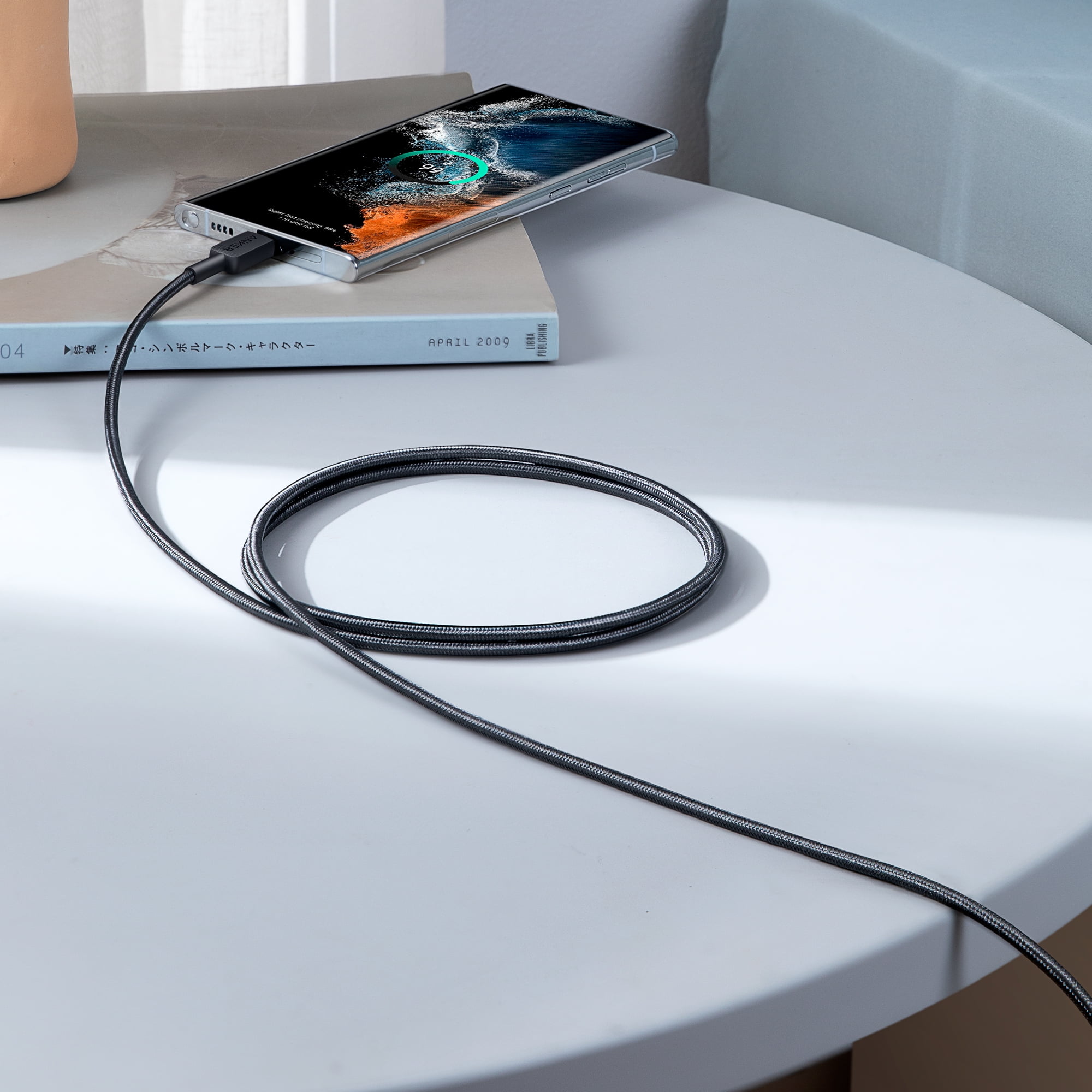 Anker 322 Trenzado USB-C a USB-C Cable, 6 Pies, A81F6H11-1, Negro