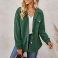 thumbnail image 2 of Lilgiuy Women Spring And Autumn Coats Warm Solid Long Sleeve Outerwear(Green,8) Winter Fashion 2022, 2 of 5