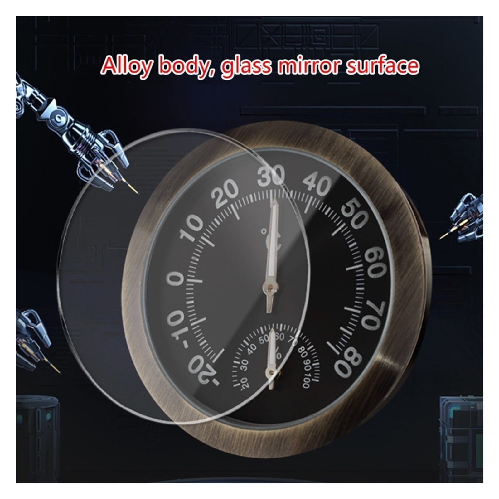 Portable Mini Noctilucent Car Hygrometer Precise Temperature & Humidity Readings High Accuracy ,Fast Response