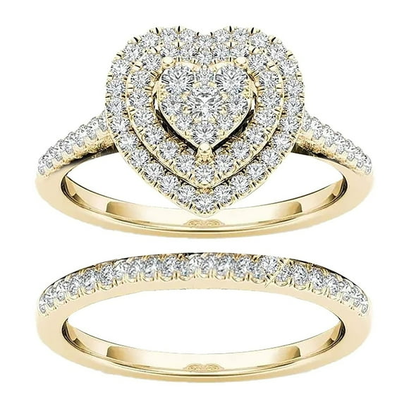 Anillos De Promesa De Corazón De Amor Para Mujer, Anillo Conmemorativo, Anillo De Diamantes De Imitación A La Moda, Accesorios De Joyería De Lujo Para Mujer, Regalos Methold AP006150-05