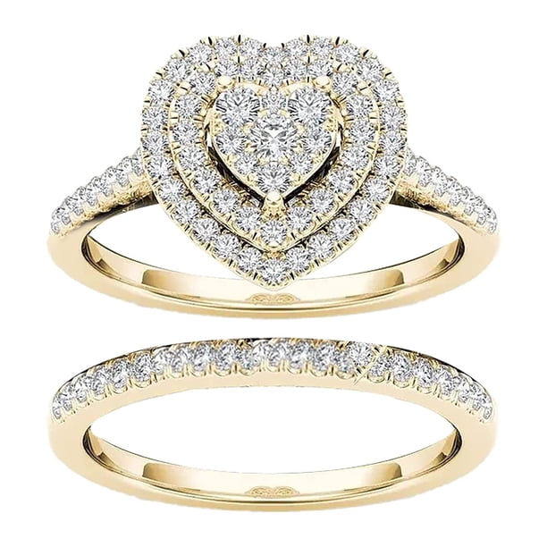 Anillos De Promesa De Corazón De Amor Para Mujer, Anillo Conmemorativo, Anillo De Diamantes De Imitación A La Moda, Accesorios De Joyería De Lujo Para Mujer, Regalos Cateissary AP006150-04