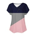 thumbnail image 5 of YHAJDS Womens Summer Tops Short Sleeve V Neck Casual Blouse Trendy Summer Top Daily Shirt, 5 of 5