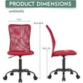 thumbnail image 7 of Dkelincs Ergonomic Office Chair Adjustable Mesh Computer Desk Chair with Back Support Rolling Chair, Red, 7 of 7