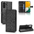 thumbnail image 1 of SaniMore Wallet Case for Samsung Galaxy A54 5G 2023, Glitter PU Leather Case Polka Dot Card Slots Cash Pocket Kickstand Removeable Wrist Strip Magnetic Clasp All-around Protective Shell, Black, 1 of 9