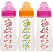 Mam - 11 Oz Nurser Bottle, 3-pack, Girl