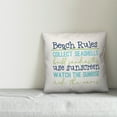 thumbnail image 3 of Creative Products Beach Rules 18x18 Indoor / Outdoor Pillow, 3 of 3