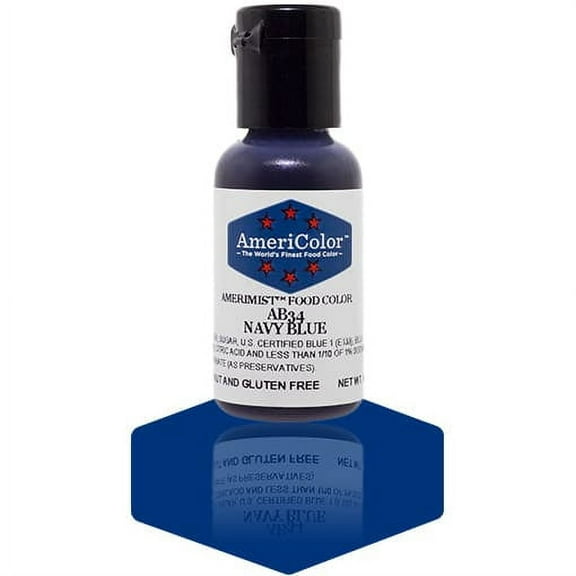 AmeriColor AmeriMist Navy Blue, .65 Ounce, Airbrush Food Color