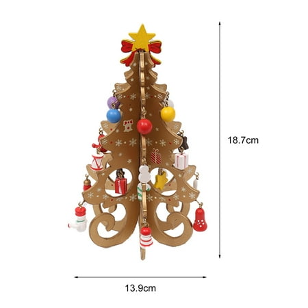 Koszal 1 Set Christmas Tree Stereo Exquisite Wood Fine Workmanship Desktop For Home Canada - Fine Home Christmas Decorations