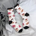 thumbnail image 5 of Sigee Birthday Cake for Contrast Design Soft Moisture-Wicking Socks Crew Casual Athletic Stretchy Loose Middle Tube Socks, 5 of 6