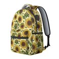thumbnail image 2 of Sunflower and Seed Cream Pattern Backpack for School, Cute School Bag with Adjustable Shoulder Straps and Padded Back, 15.3"x11"x7.1", 2 of 5