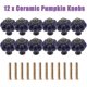 thumbnail image 3 of 12 pomos de cerámica vintage para gabinete con diseño de calabaza azul marino, tiradores de cajón vintage y, 3 of 5