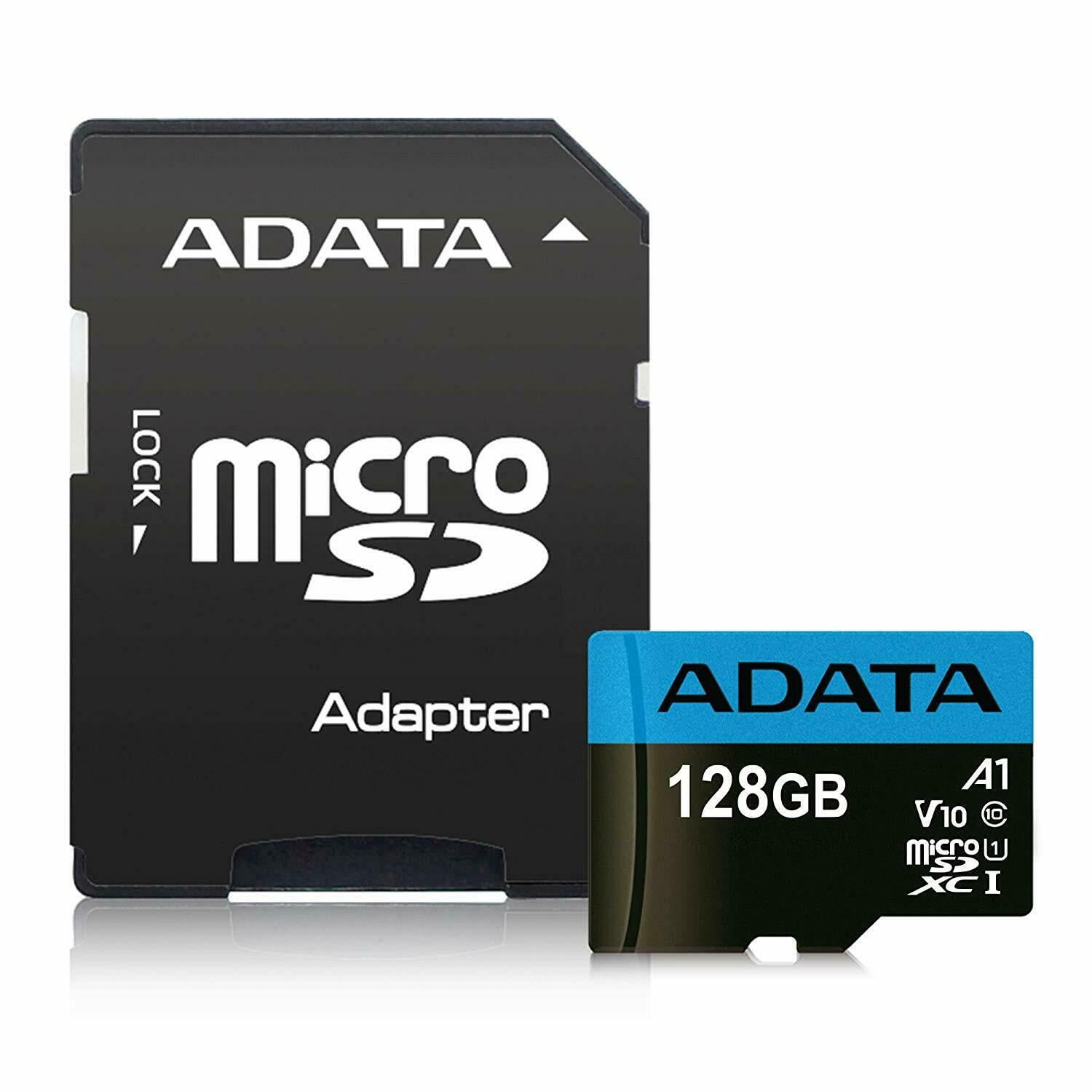 ADATA Premier 128GB MicroSDHC/SDXC UHS-I Class 10 V10 A1 Memory Card w/Adapter