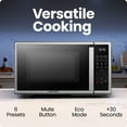 thumbnail image 4 of Chefman 0.7 Cu ft Countertop Microwave Oven, 700 Watts - Stainless Steel, 4 of 7