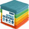thumbnail image 2 of 2/4/10pcs Multi-Purpose Ultra-Fine Microfiber Cloths - Stripe-Free Highly Absorbent - Perfect for Kitchen And Bathroom Surfaces Random 30mX30cm 2pcs, 2 of 5