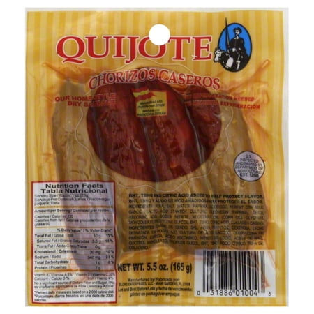 Quijote Chorizos Caseros Dry Sausage, 66 Oz., 12 Count