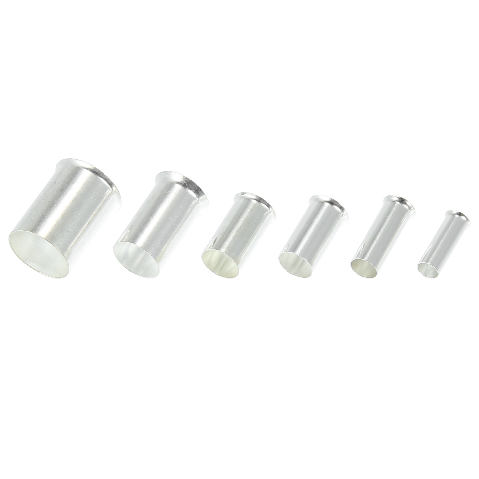 190 Pcs Copper Car Wire Ferrules Crimp Kit Insulated Ferrule Connector Terminal Sleeves 1/0 2/0 2 4 5 7 AWG