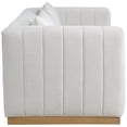 thumbnail image 5 of Meridian Furniture Lucia Cream Linen Textured Fabric Sofa, 5 of 10
