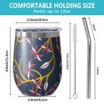 thumbnail image 5 of Modern 12oz Stainless Steel Insulated Wine Tumbler with Lid and Straw – Double Wall Vacuum Mug for Hot & Cold Drinks, 304 Steel Interior, Sweat-Free Design, 5 of 5