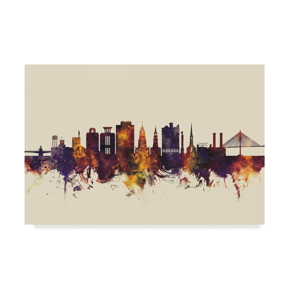 Trademark Fine Art 'Charleston South Carolina Skyline III' Canvas Art by Michael Tompsett