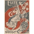 thumbnail image 2 of Anonymous 14x18 Gold Ornate Wood Frame and Double Matted Museum Art Print Titled - Elite (1985), 2 of 4